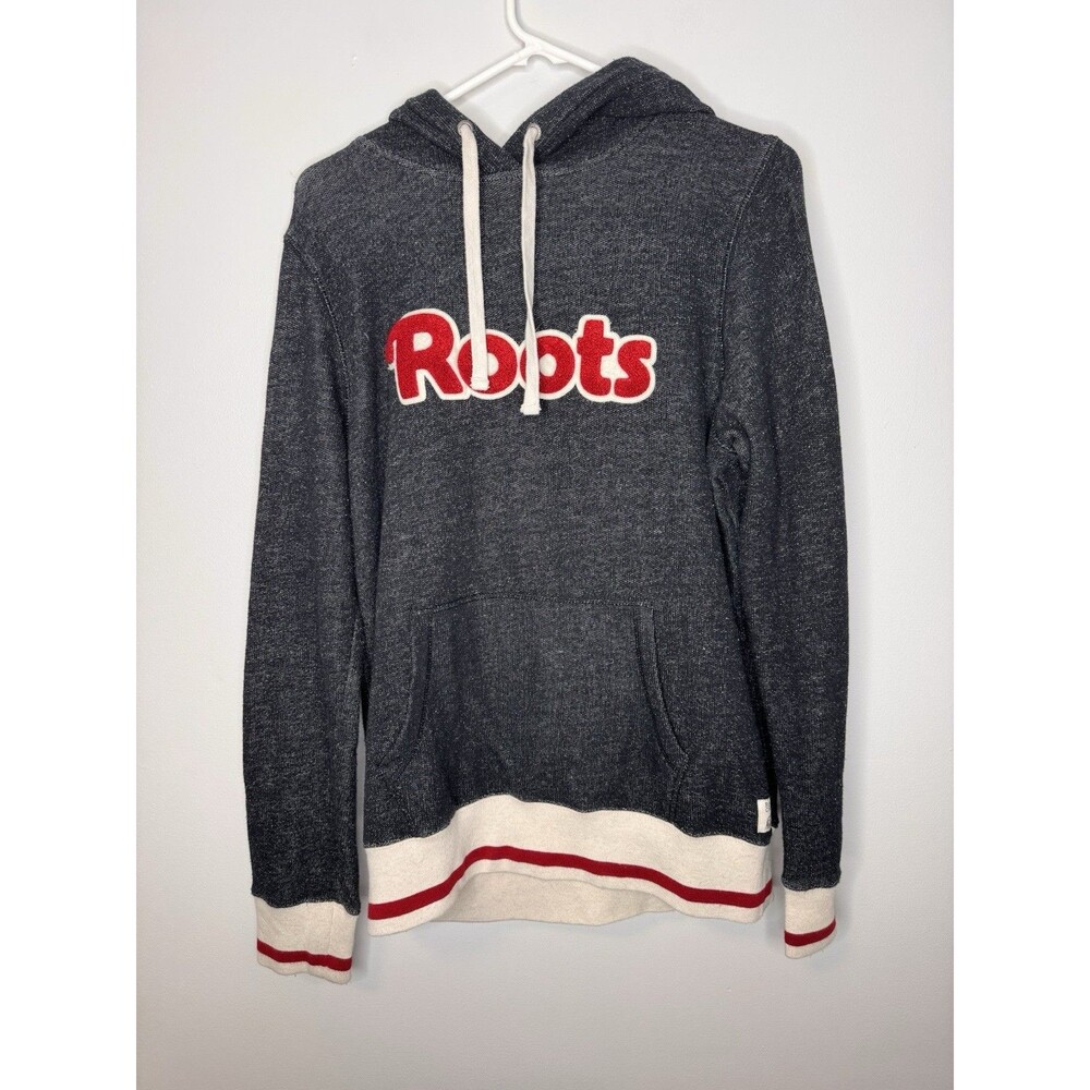 Roots Gray Kanga Hoodie Red Graphic Medium Sweatshirt Hoodie